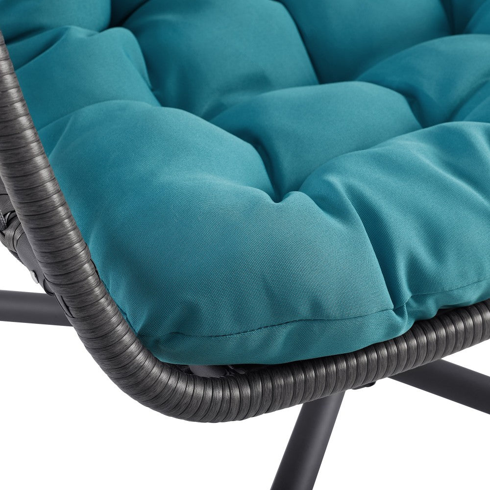 Swing Egg Chair with Stand - Gray/Teal