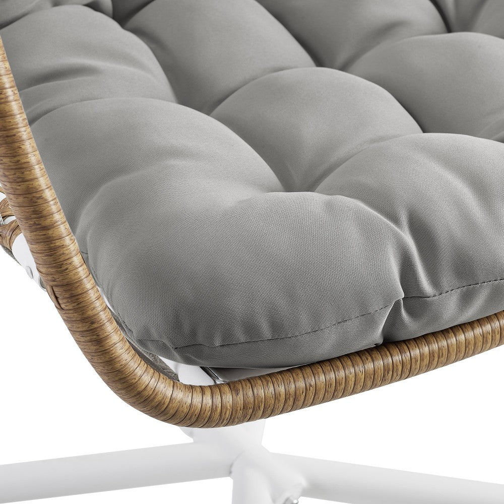 Swing Egg Chair with Stand - Brown/Gray