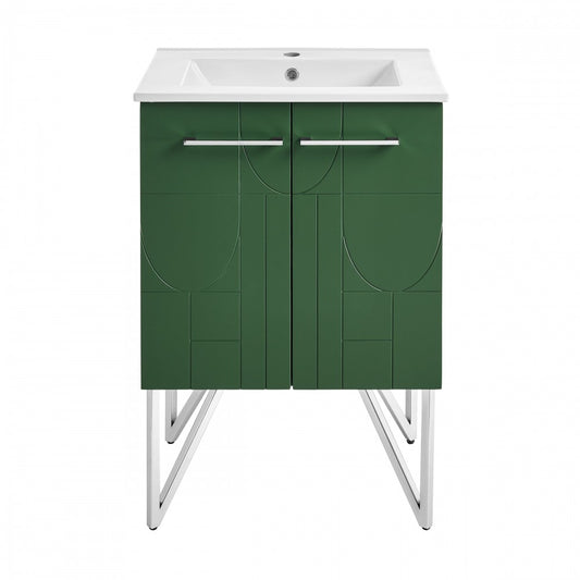 Swiss Madison Annecy 24" Bathroom Vanity in Atlas Green