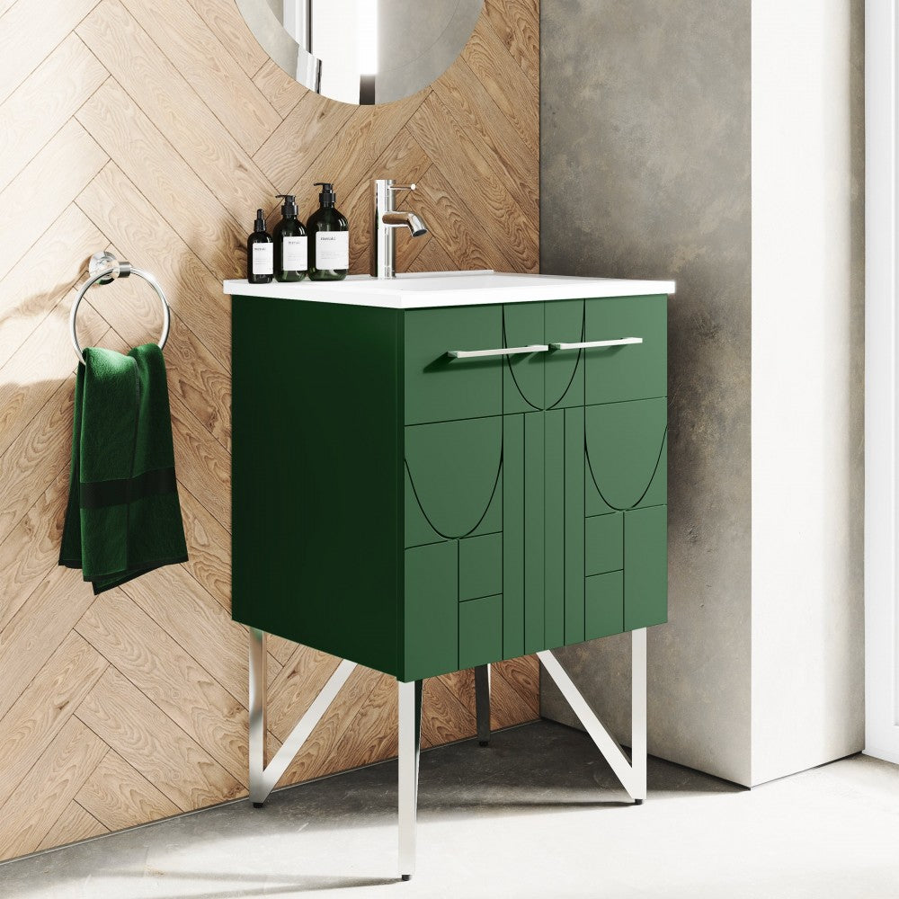 Swiss Madison Annecy 24" Bathroom Vanity in Atlas Green