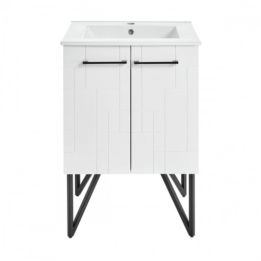 Swiss Madison Annecy 24" Bathroom Vanity in Mondrian White