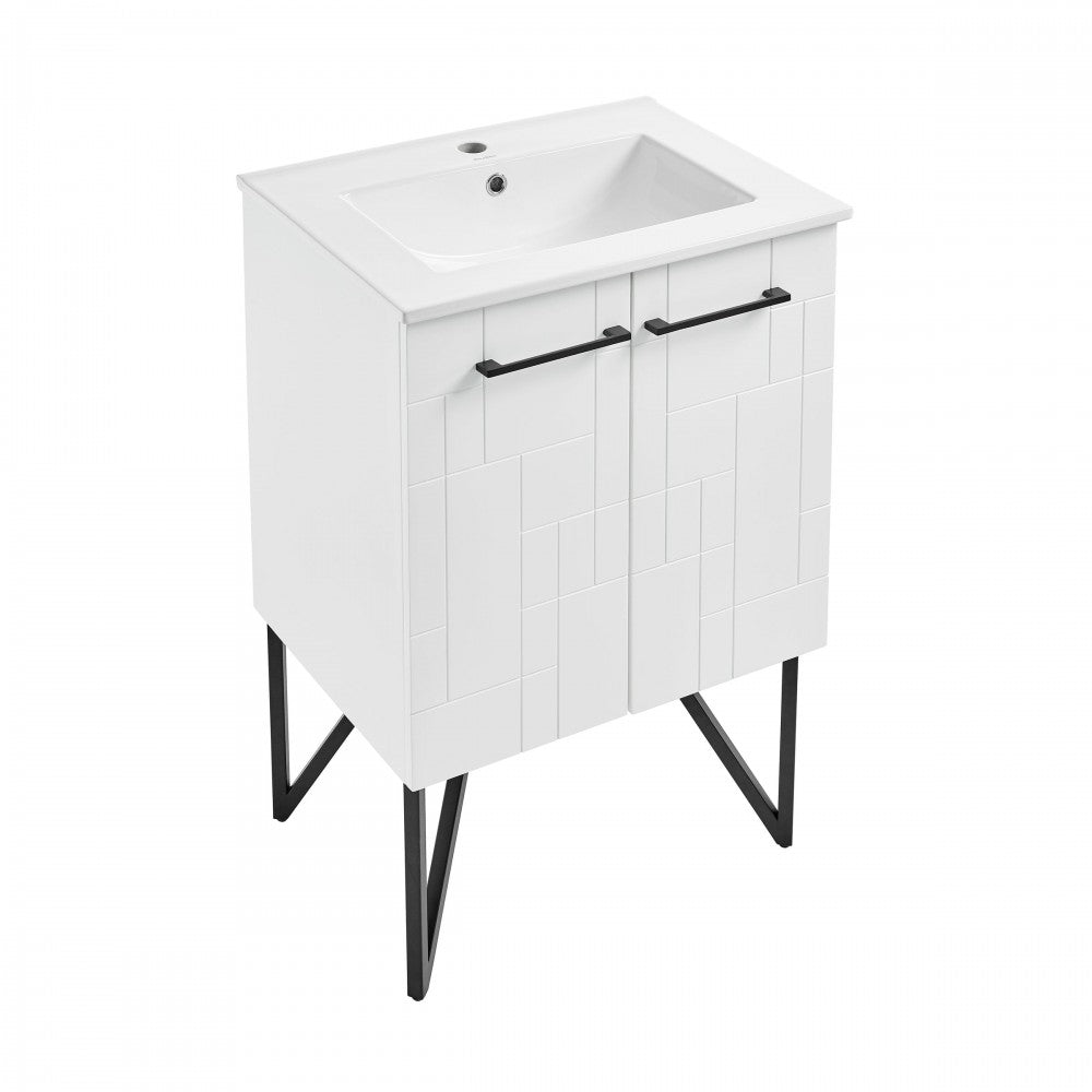 Swiss Madison Annecy 24" Bathroom Vanity in Mondrian White