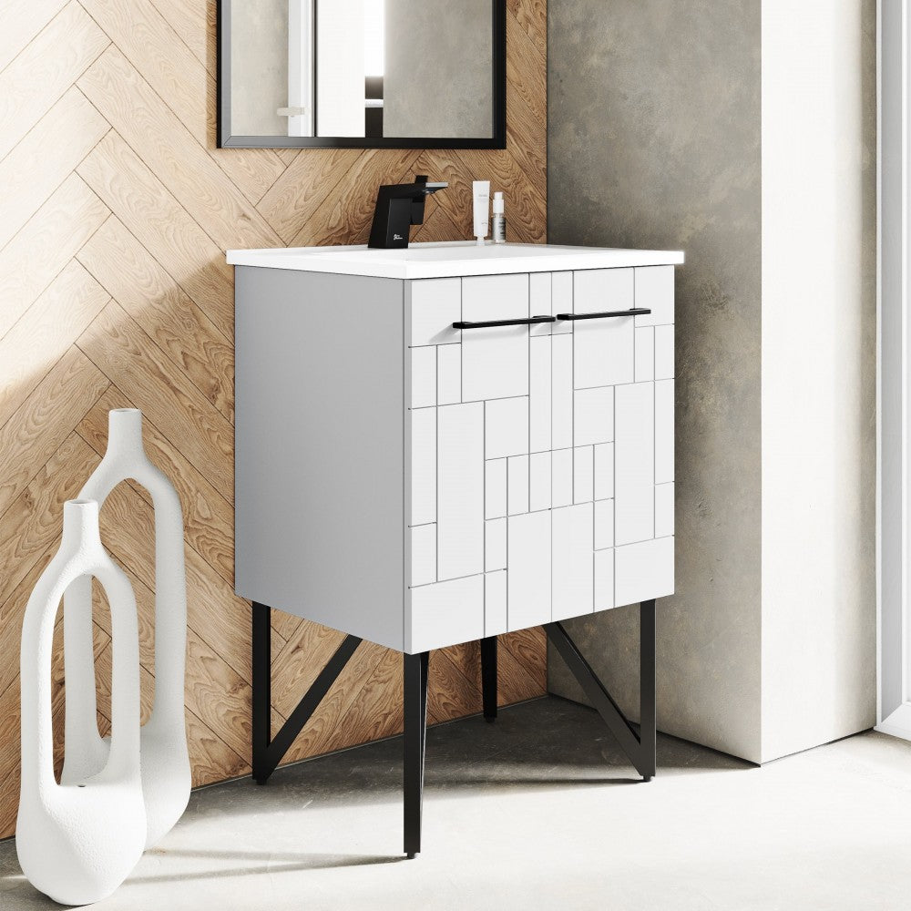 Swiss Madison Annecy 24" Bathroom Vanity in Mondrian White