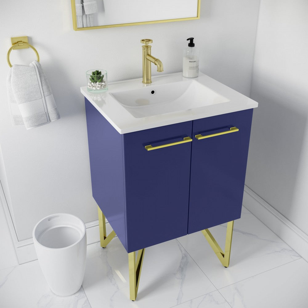 Swiss Madison Annecy 24 Bathroom Vanity in Navy Blue