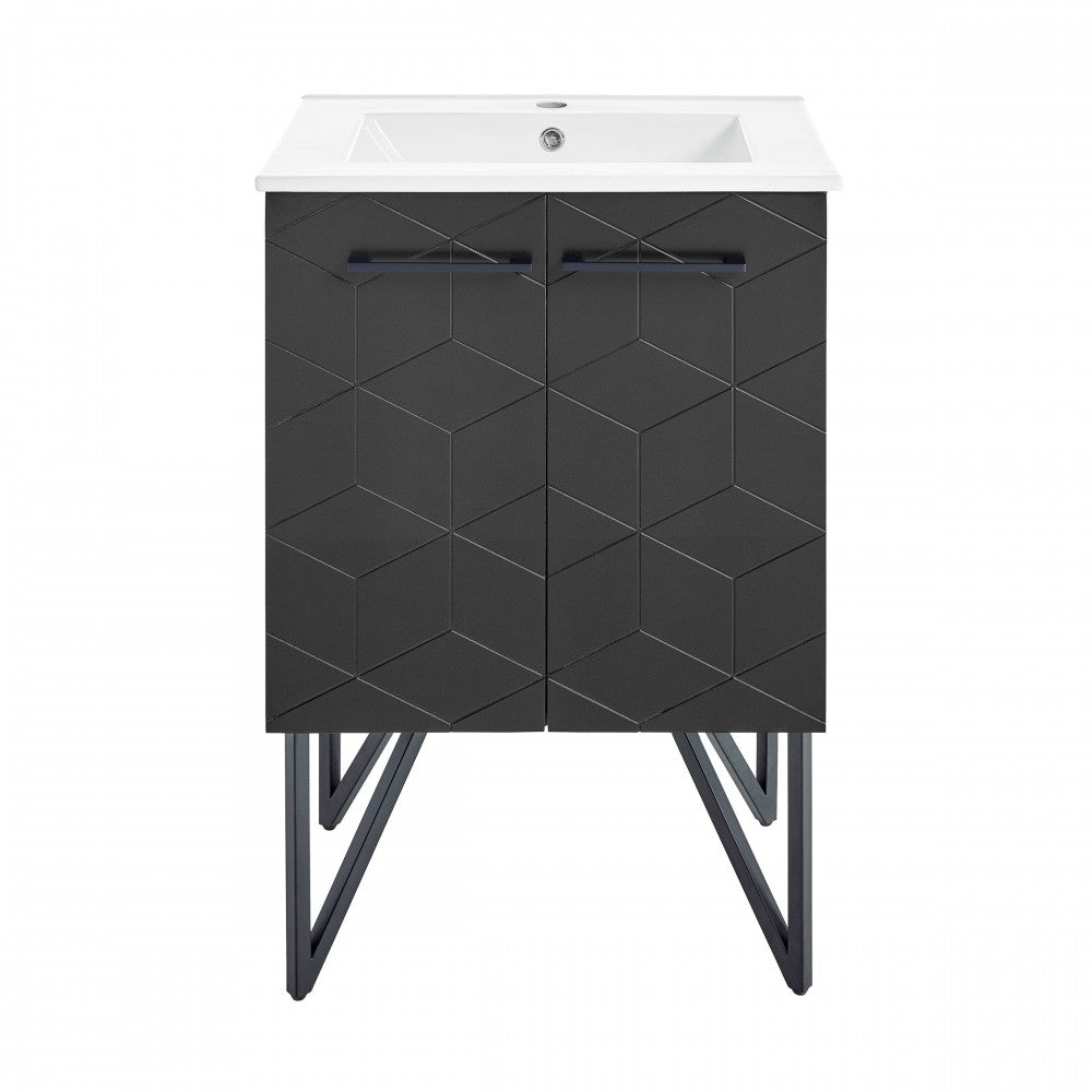 Swiss Madison Annecy 24" Bathroom Vanity in Phantom Black