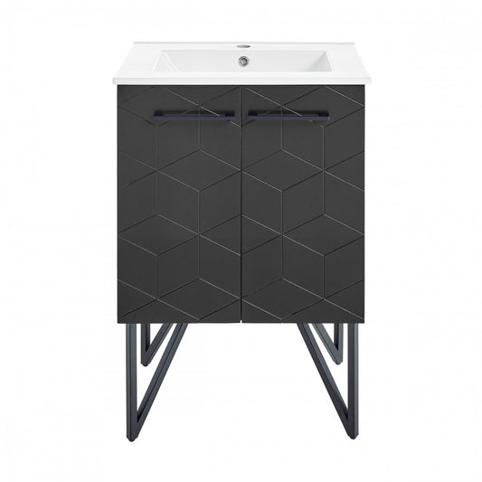 Swiss Madison Annecy 24" Bathroom Vanity in Phantom Black