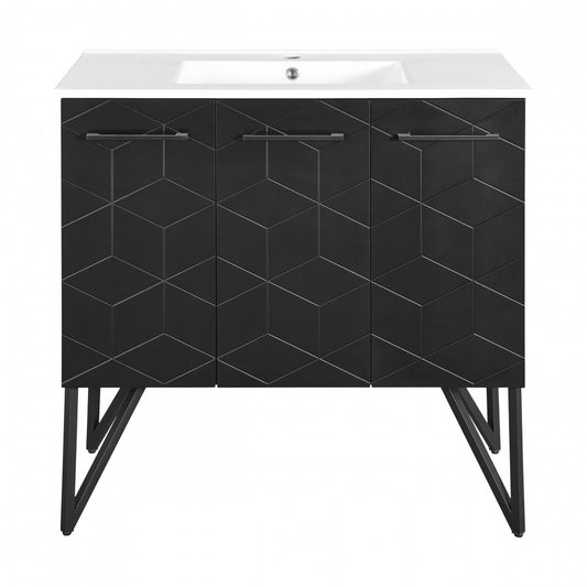 Swiss Madison Annecy 36" Bathroom Vanity in Phantom Black