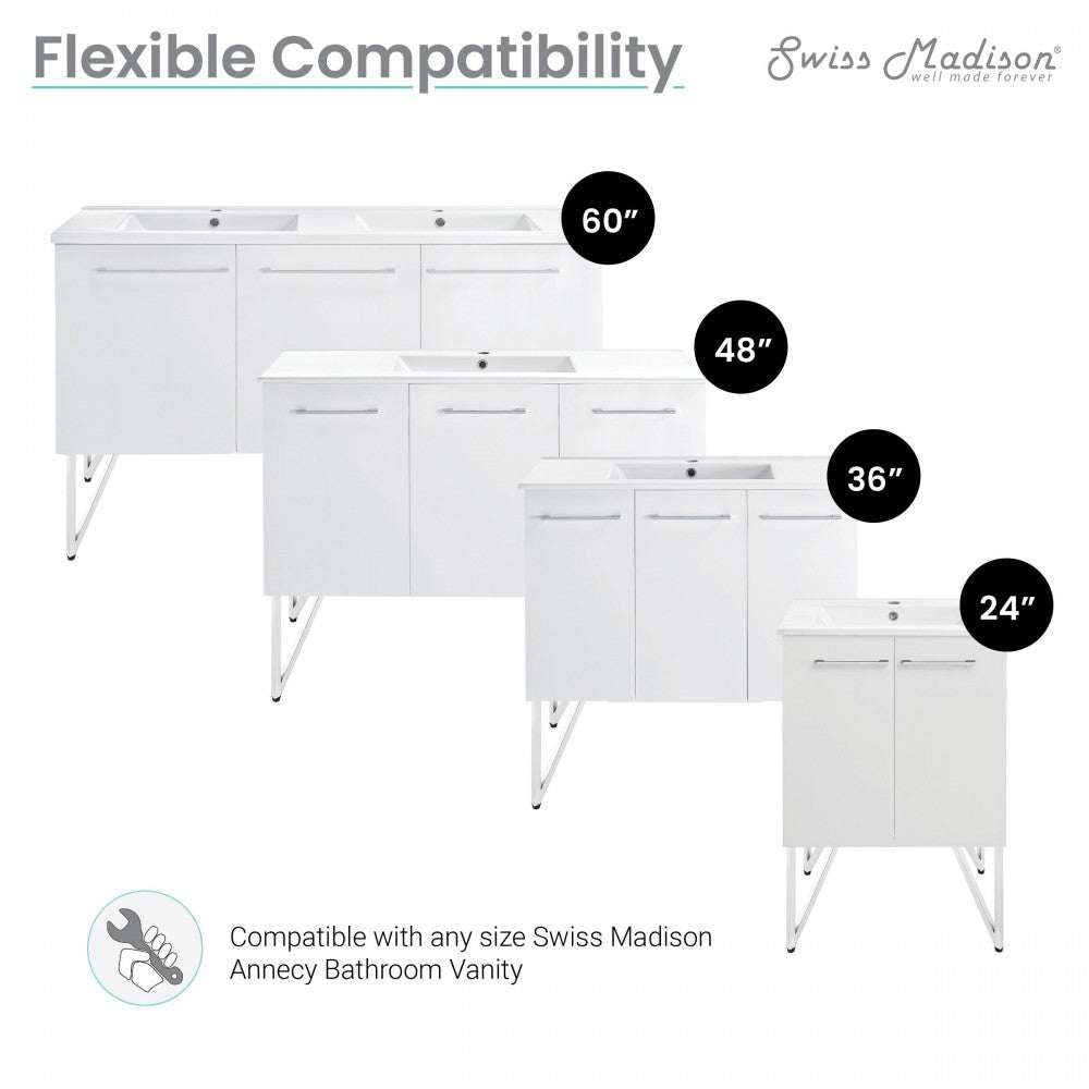 Swiss Madison Annecy Vanity Legs Chrome