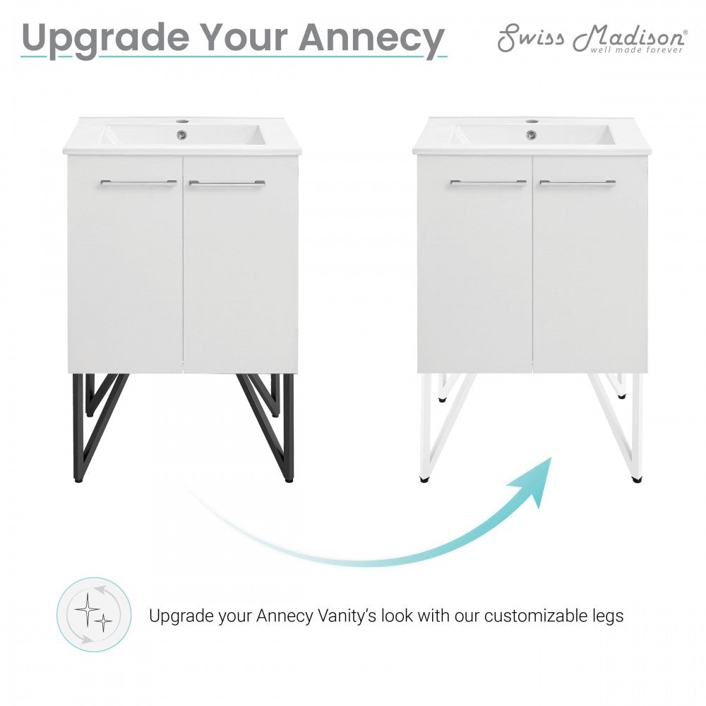 Swiss Madison Annecy Vanity Legs Matte White