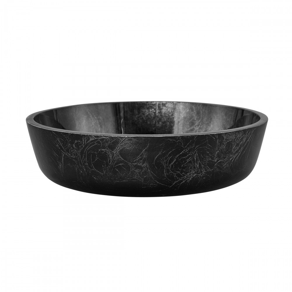 Swiss Madison Avallon 16.5 " Round Glass Vessel Sink, Black