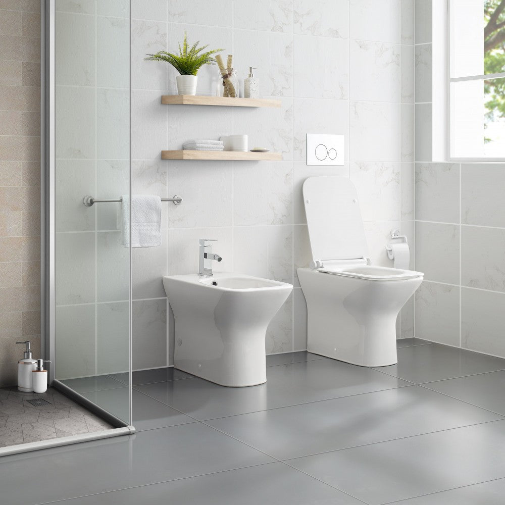 Swiss Madison Carre Back-To-Wall Square Toilet Bowl