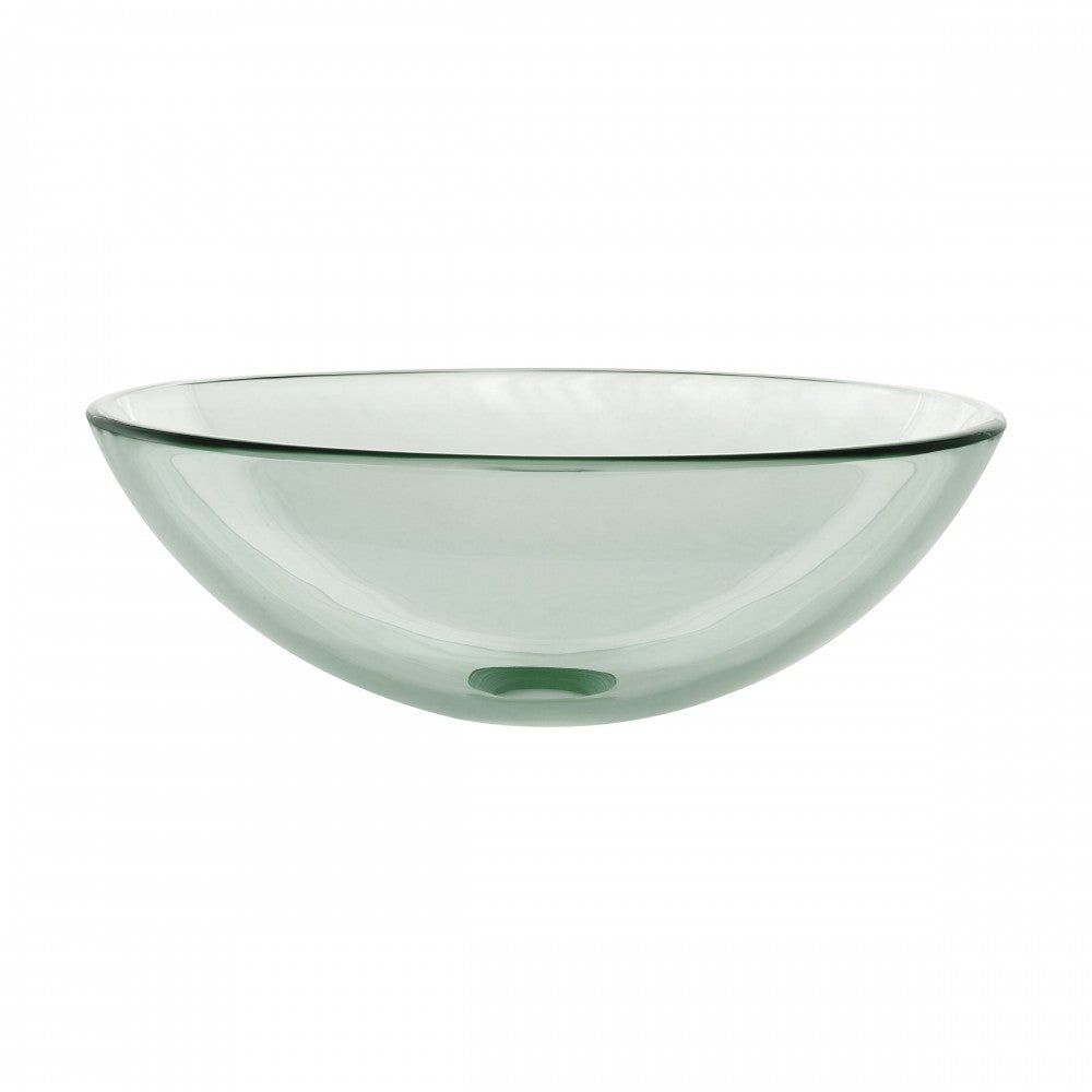 Swiss Madison Cascade 16.5 Glass Vessel Sink with Faucet, Clear