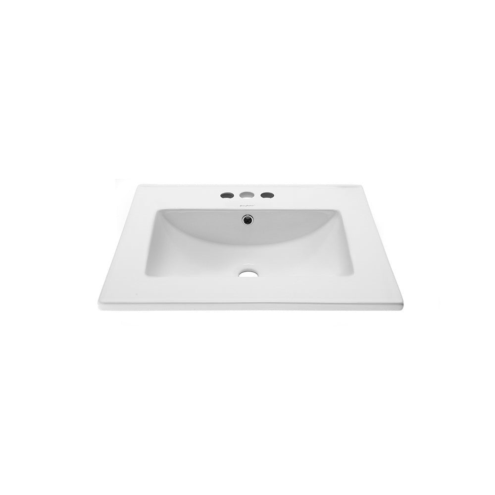 Swiss Madison Ceramic Vanity Top 24 with Three Faucet Holes