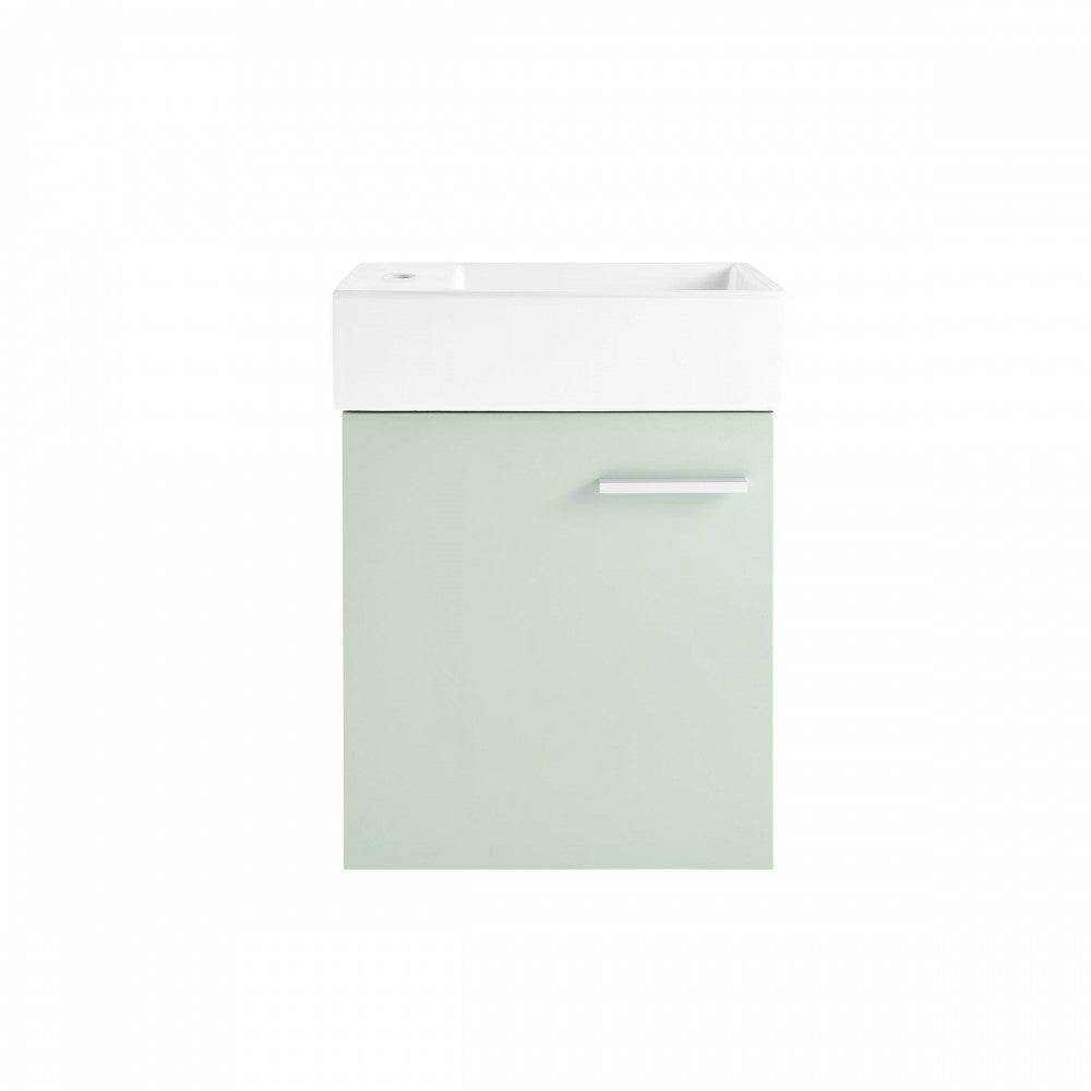 Swiss Madison Colmer 18" Wall-Mounted Bathroom Vanity in Mint