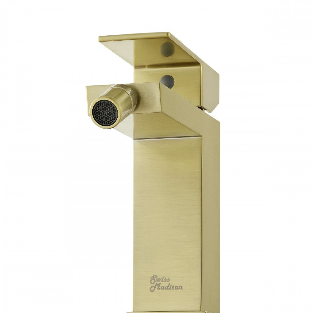 Swiss Madison Concorde Bidet Faucet in Brushed Gold