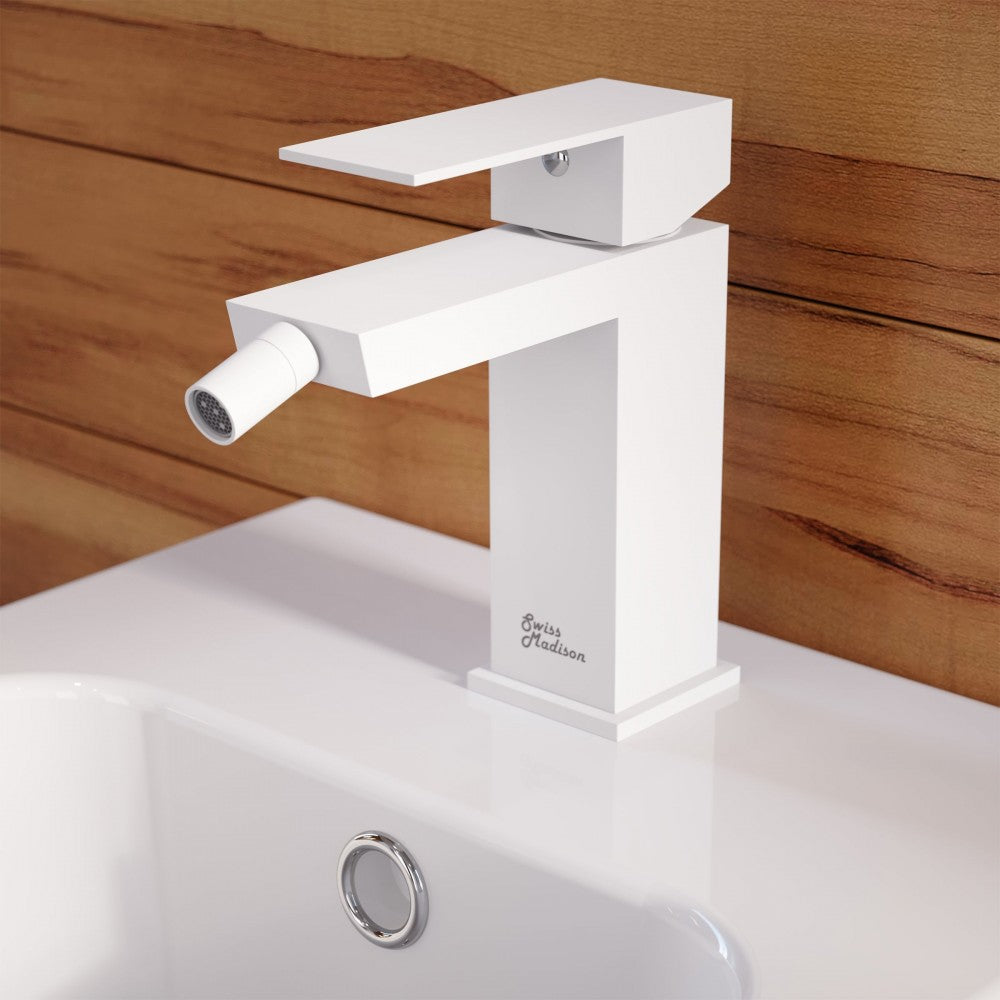 Swiss Madison Concorde Bidet Faucet in Matte White