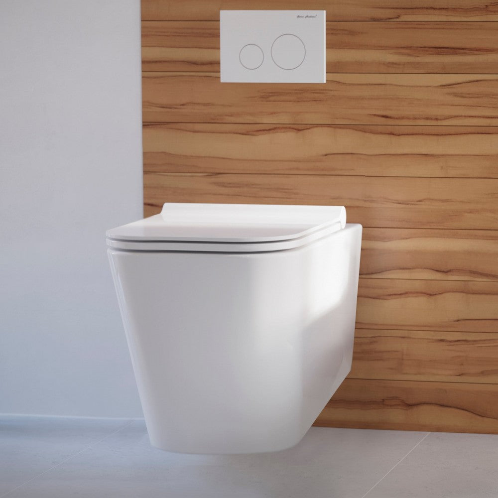 Swiss Madison Concorde Wall-Hung Square Toilet Bowl