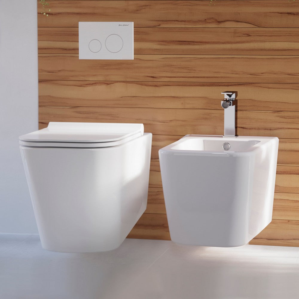 Swiss Madison Concorde Wall-Hung Square Toilet Bowl
