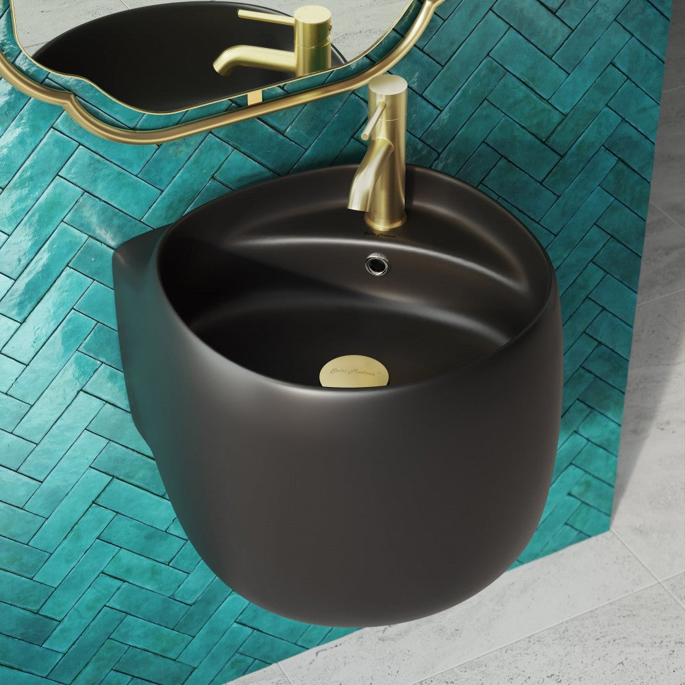 Swiss Madison Ivy Wall-Mount Sink in Matte Black