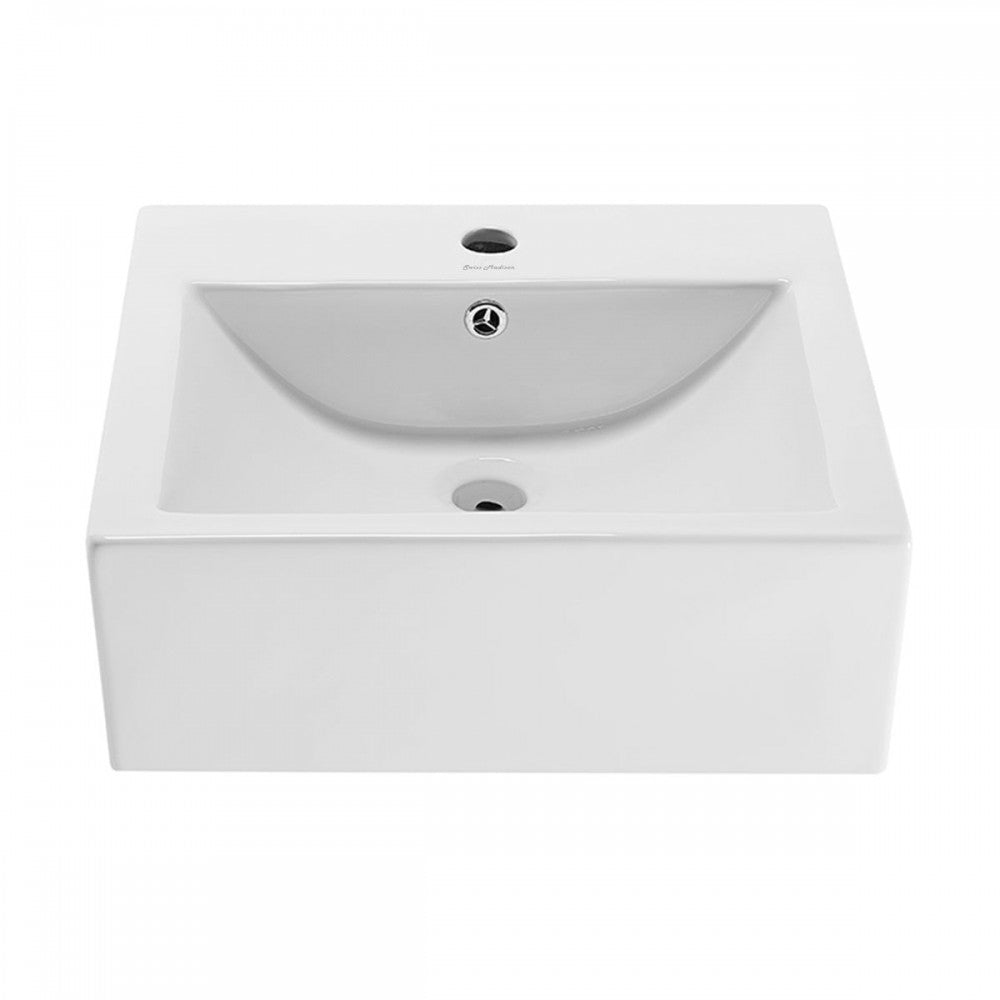 Swiss Madison Voltaire 18 Square Ceramic Wall Hung Sink