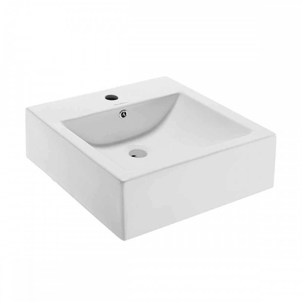 Swiss Madison Voltaire 18 Square Ceramic Wall Hung Sink