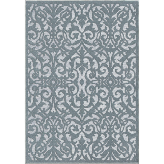 My Texas House by Orian Blur Damask Harbor Blue 93"X130"