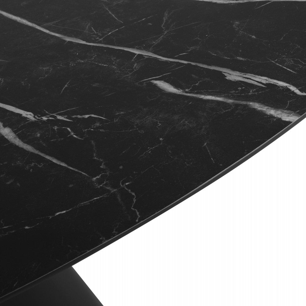 Taji Black Ceramic Dining Table, HGNE285