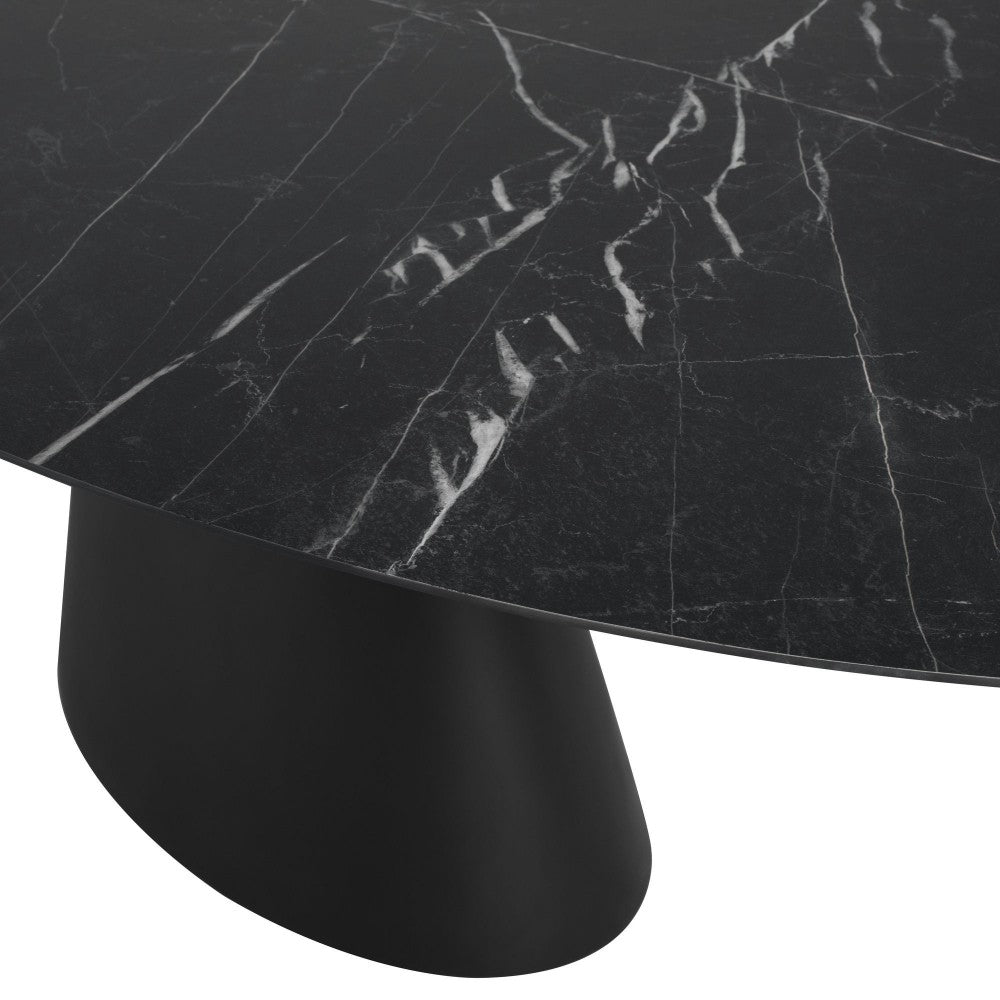 Taji Black Ceramic Dining Table, HGNE294