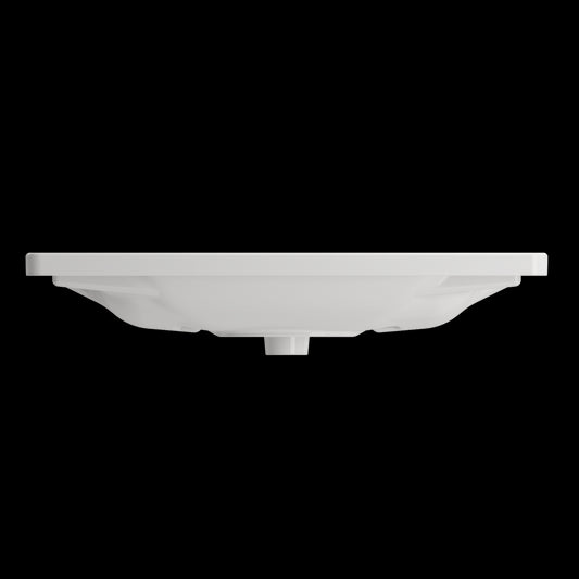 Taormina Wall-Mounted Sink Basin Fireclay 33.75 in 1-Hole with Overflow in White