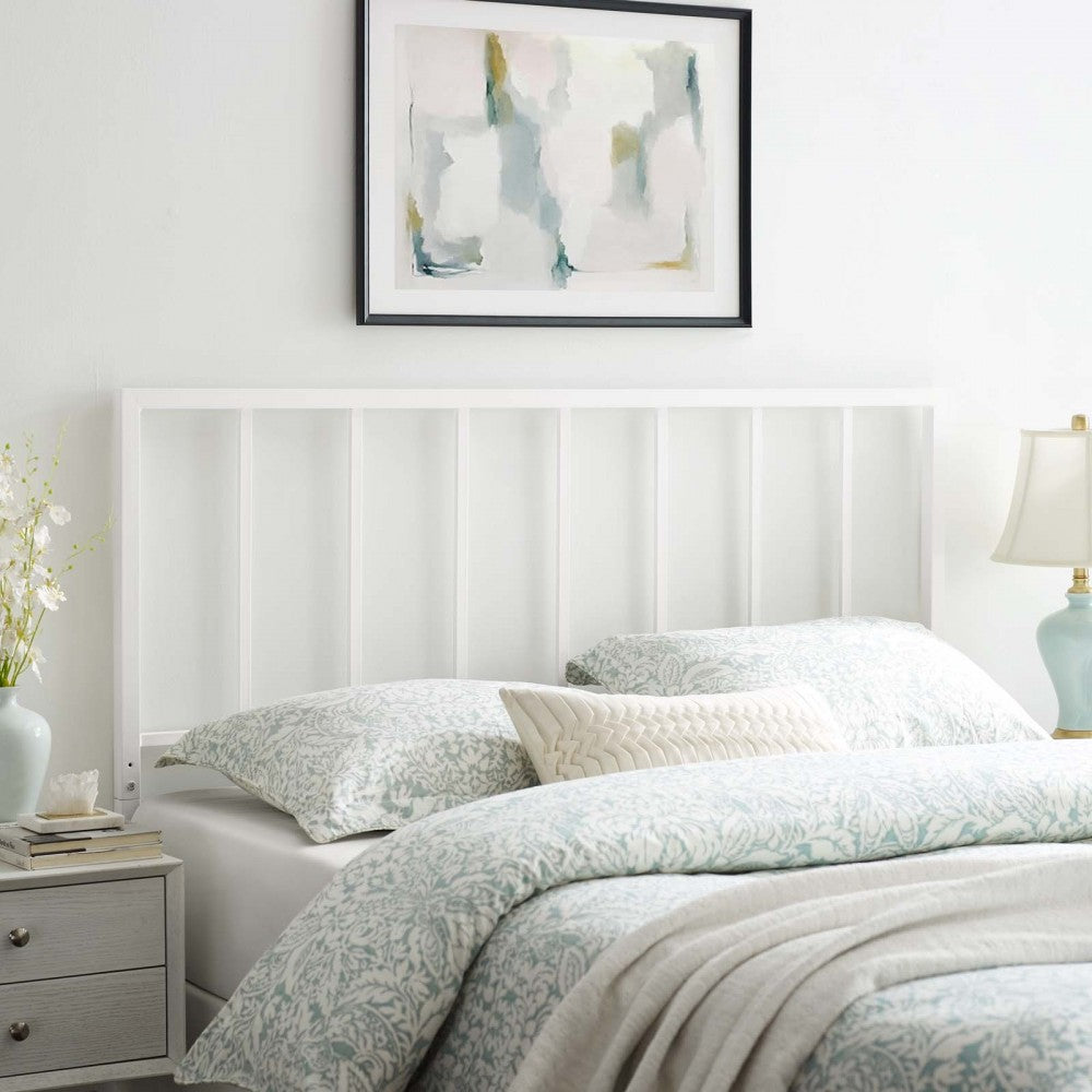 Tatum Full Metal Headboard, White