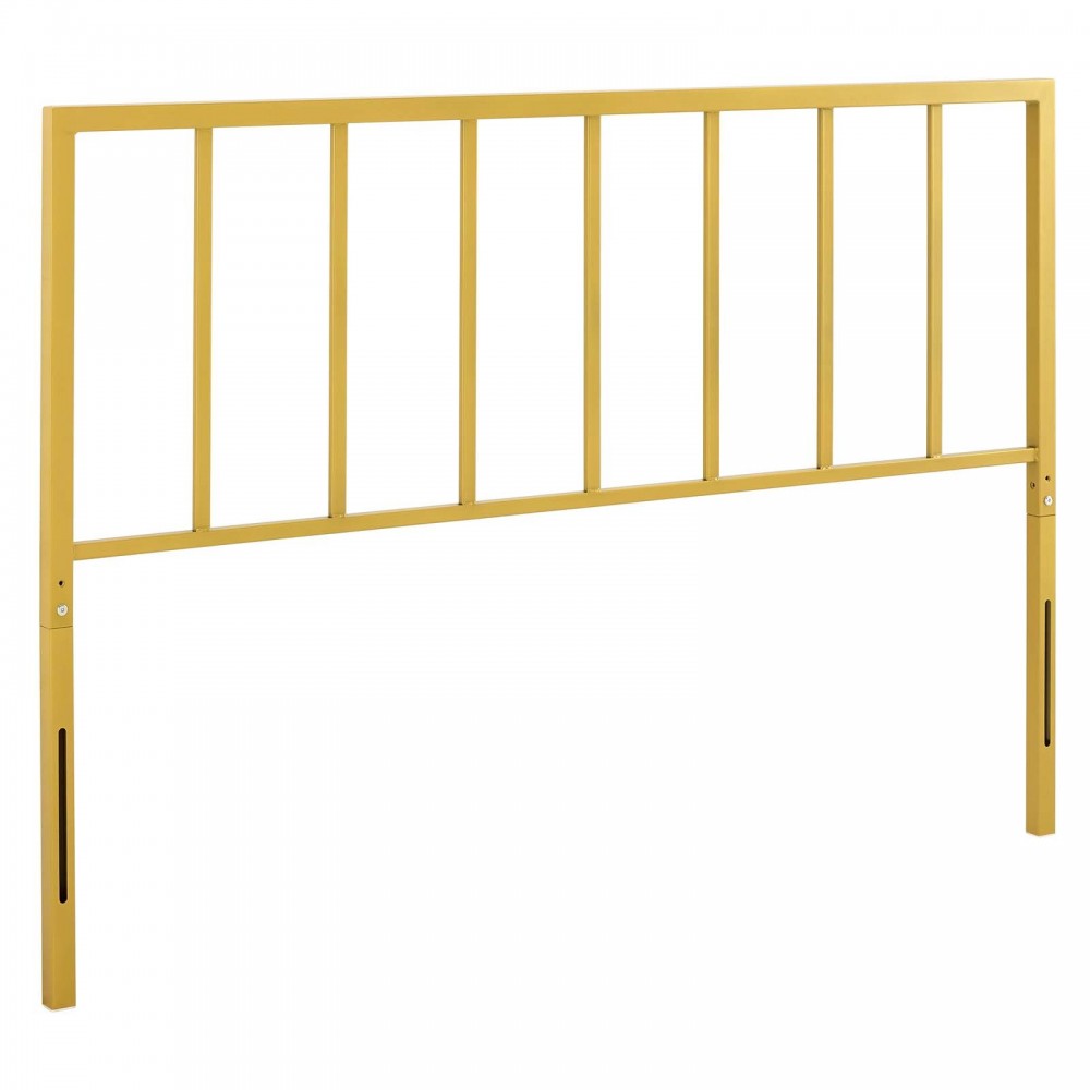 Tatum King Metal Headboard, Gold