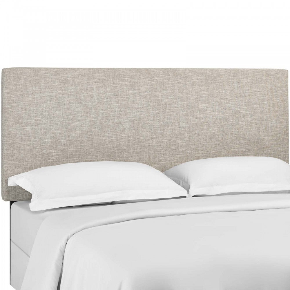 Taylor Full / Queen Upholstered Linen Fabric Headboard, Beige