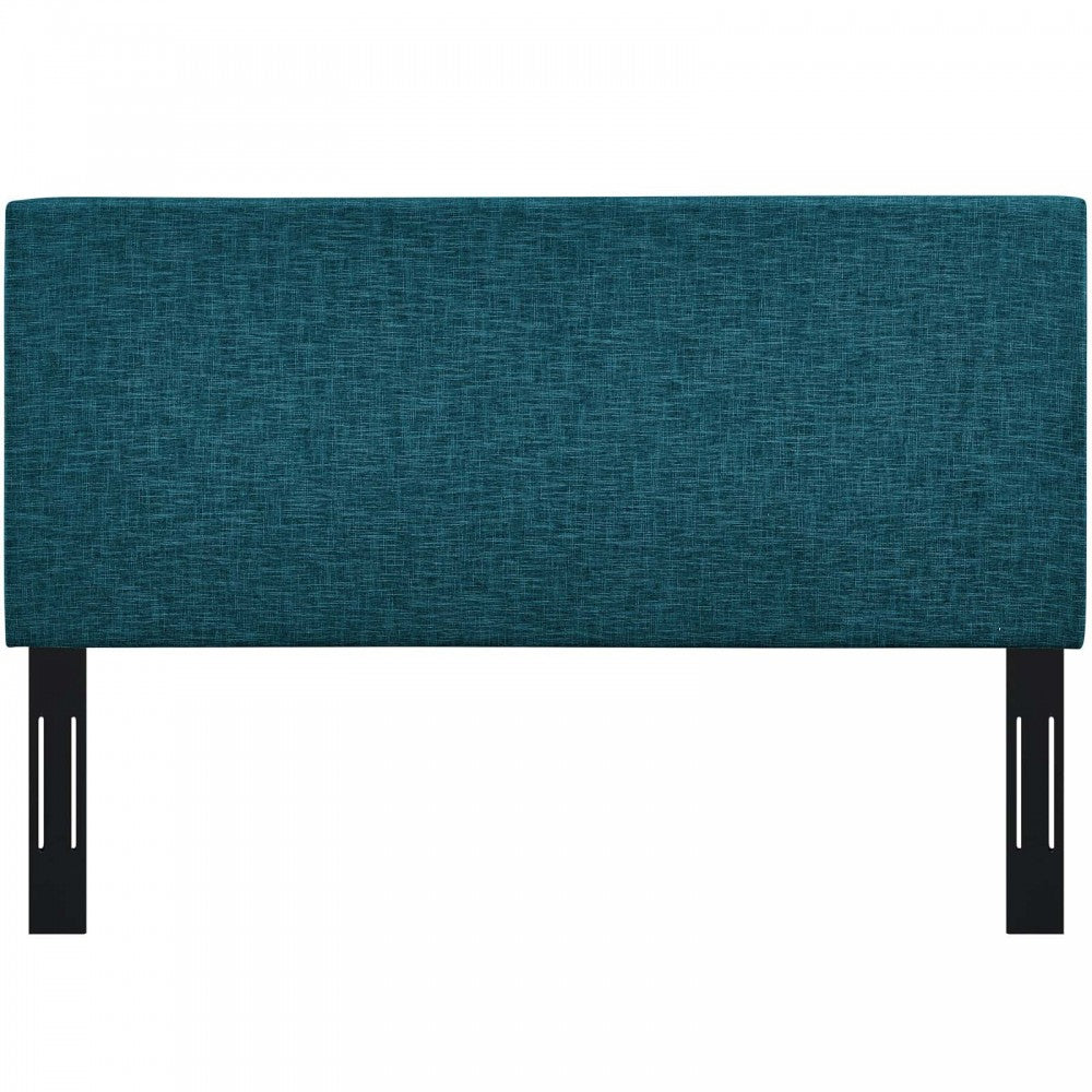 Taylor Full / Queen Upholstered Linen Fabric Headboard, Teal