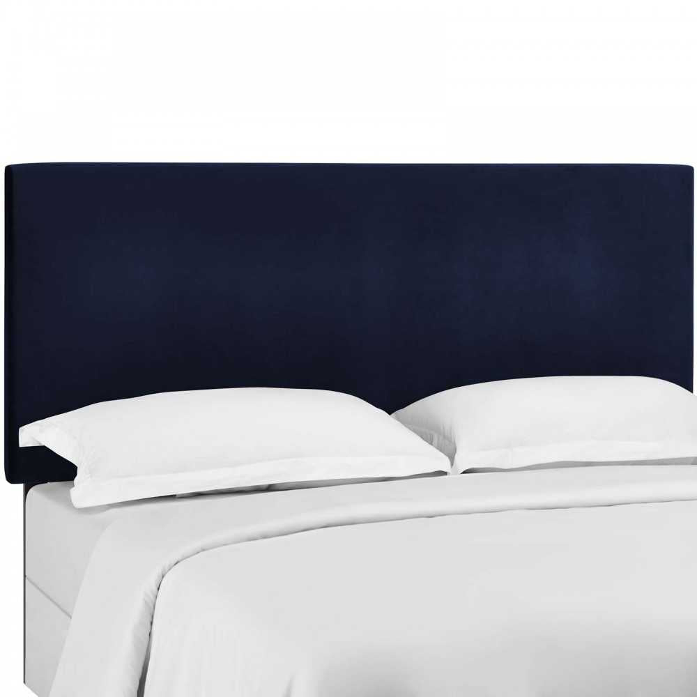 Taylor Full / Queen Upholstered Performance Velvet Headboard, Midnight Blue