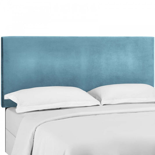 Taylor Full / Queen Upholstered Performance Velvet Headboard, Sea Blue