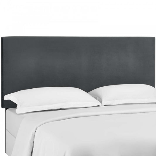 Taylor Full / Queen Upholstered Performance Velvet Headboard, Gray