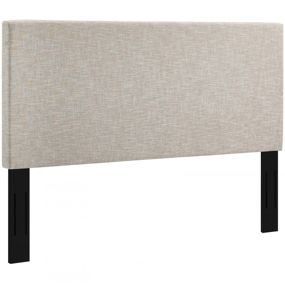 Taylor King and California King Upholstered Linen Fabric Headboard, Beige