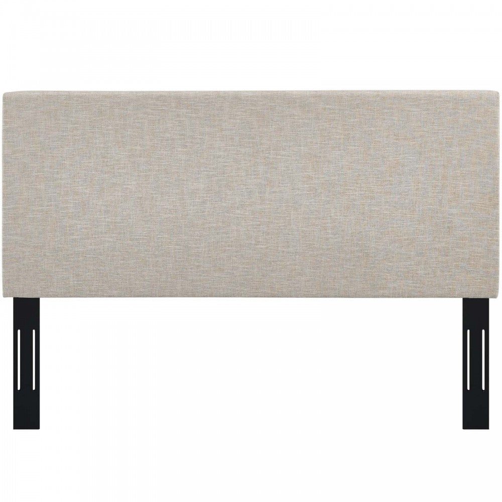 Taylor King and California King Upholstered Linen Fabric Headboard, Beige