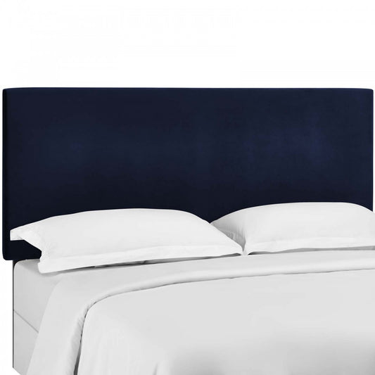 Taylor King and California King Upholstered Performance Velvet Headboard, Midnight Blue