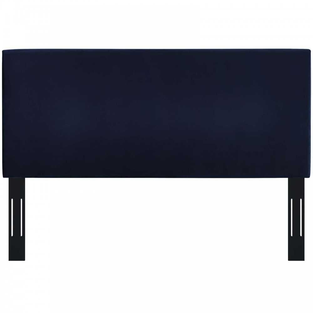 Taylor King and California King Upholstered Performance Velvet Headboard, Midnight Blue