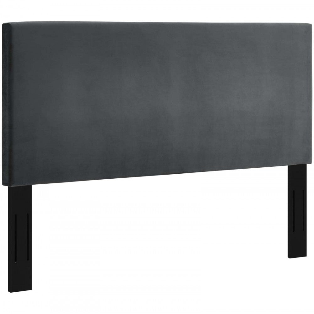 Taylor King and California King Upholstered Performance Velvet Headboard, Gray