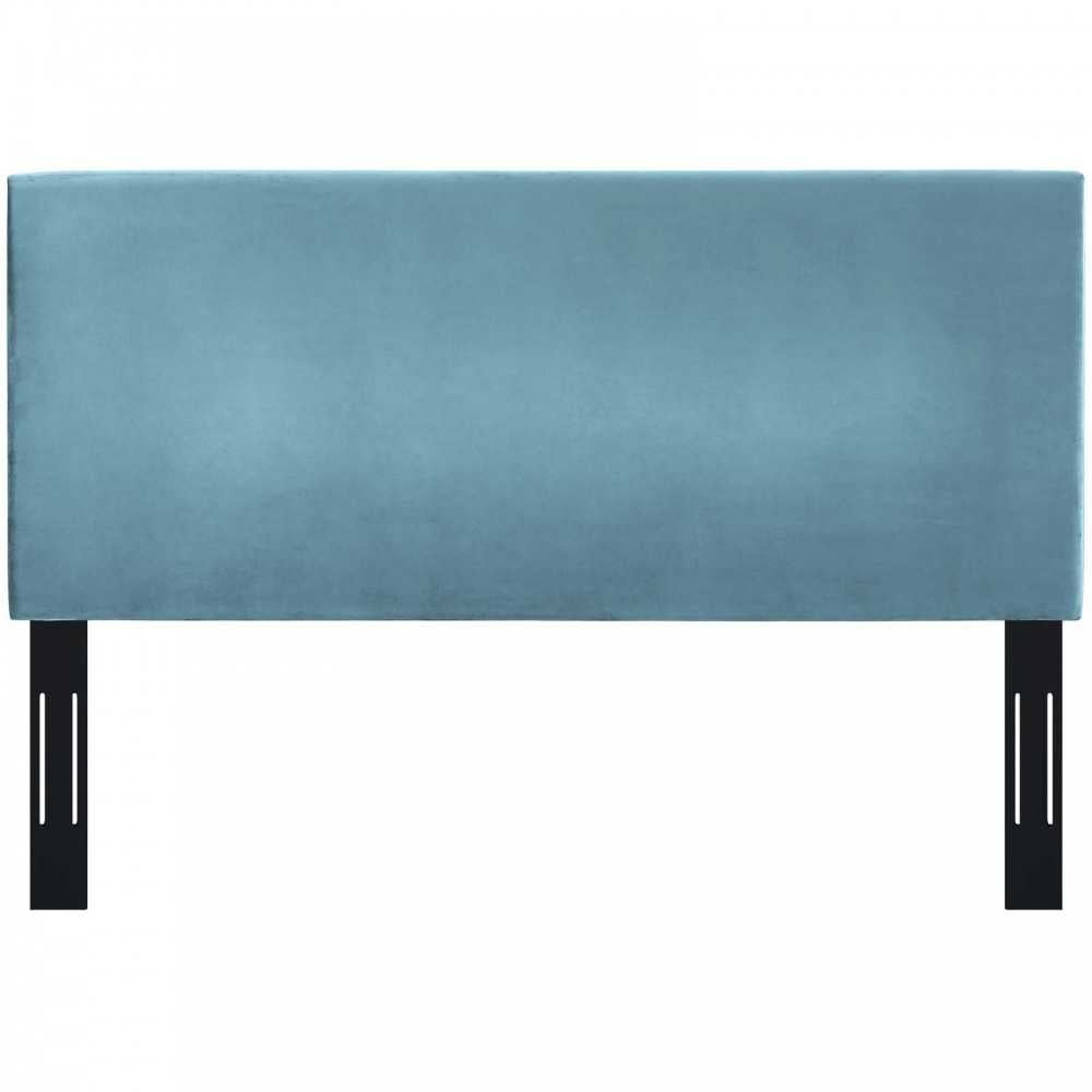 Taylor Twin Upholstered Performance Velvet Headboard, Sea Blue
