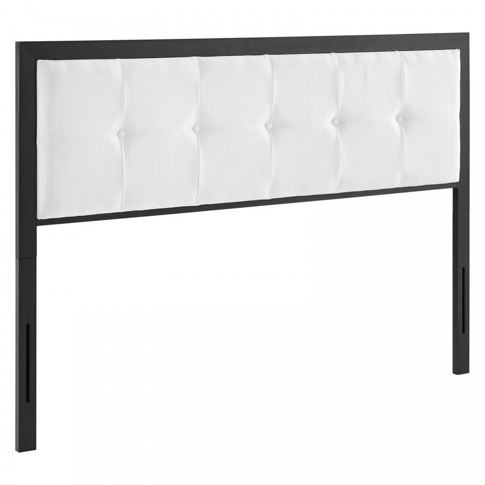 Teagan Tufted Full Headboard, Black White