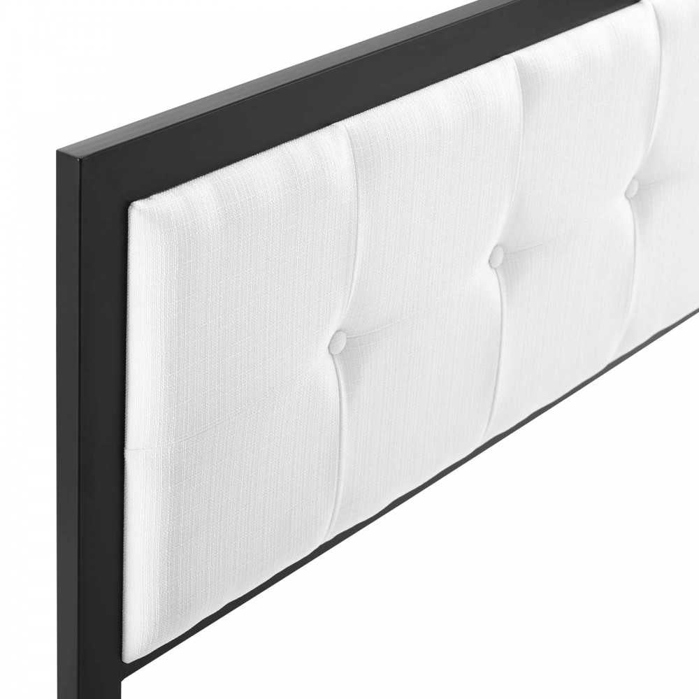 Teagan Tufted Full Headboard, Black White