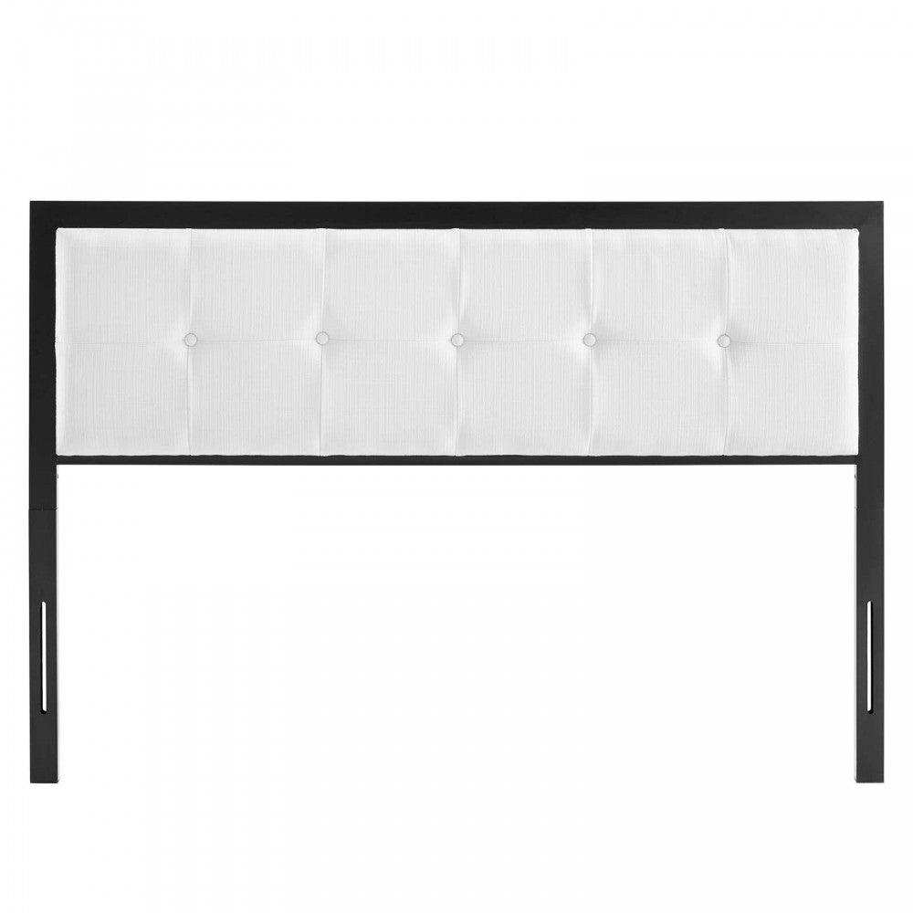 Teagan Tufted Full Headboard, Black White