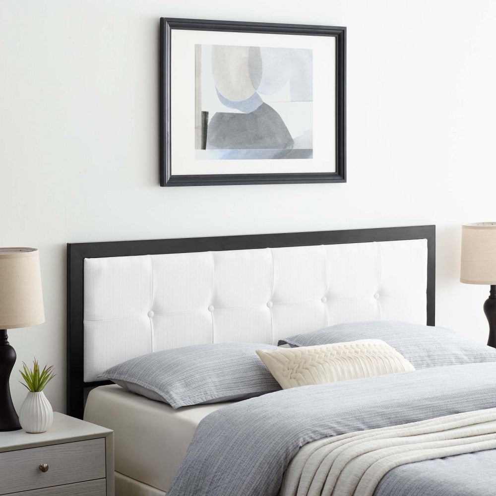 Teagan Tufted King Headboard, Black White