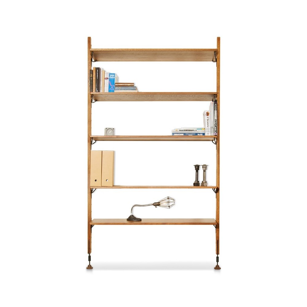 Theo Hard Fumed Wood Modular Shelving, HGDA450