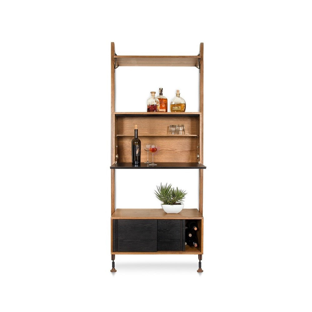 Theo Hard Fumed Wood Modular Shelving, HGDA495