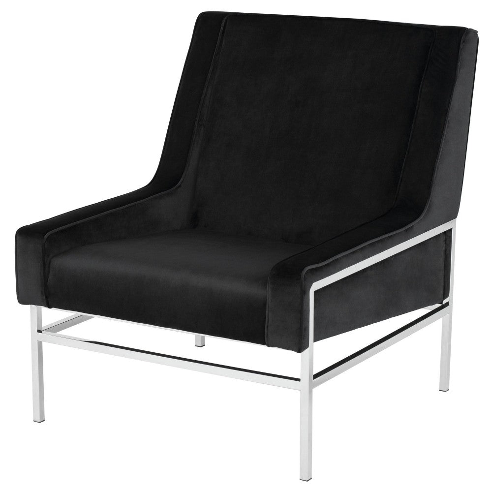 Theodore Black Fabric Occasional Chair