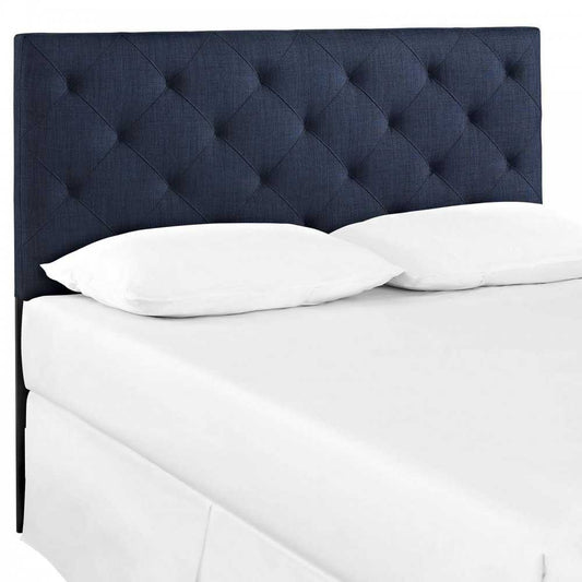 Theodore Full Upholstered Fabric Headboard, Navy